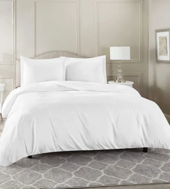 sofrito microfiber duvet cover plain white