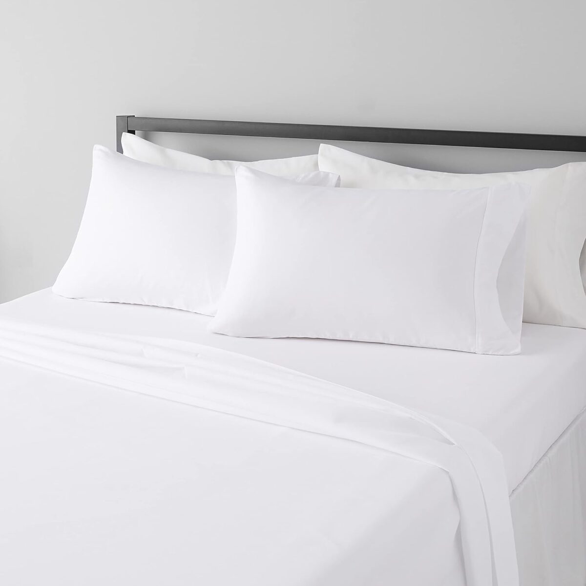 Sofrito Bedsheet 300 TC Plain Percale Cotton Blend – White