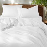 Sofrito Duvet / Comforter Cover 300 TC Plain Percale Cotton Blend – White