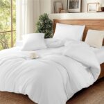 Sofrito Duvet / Comforter Cover 300 TC Plain Percale Cotton Blend – White