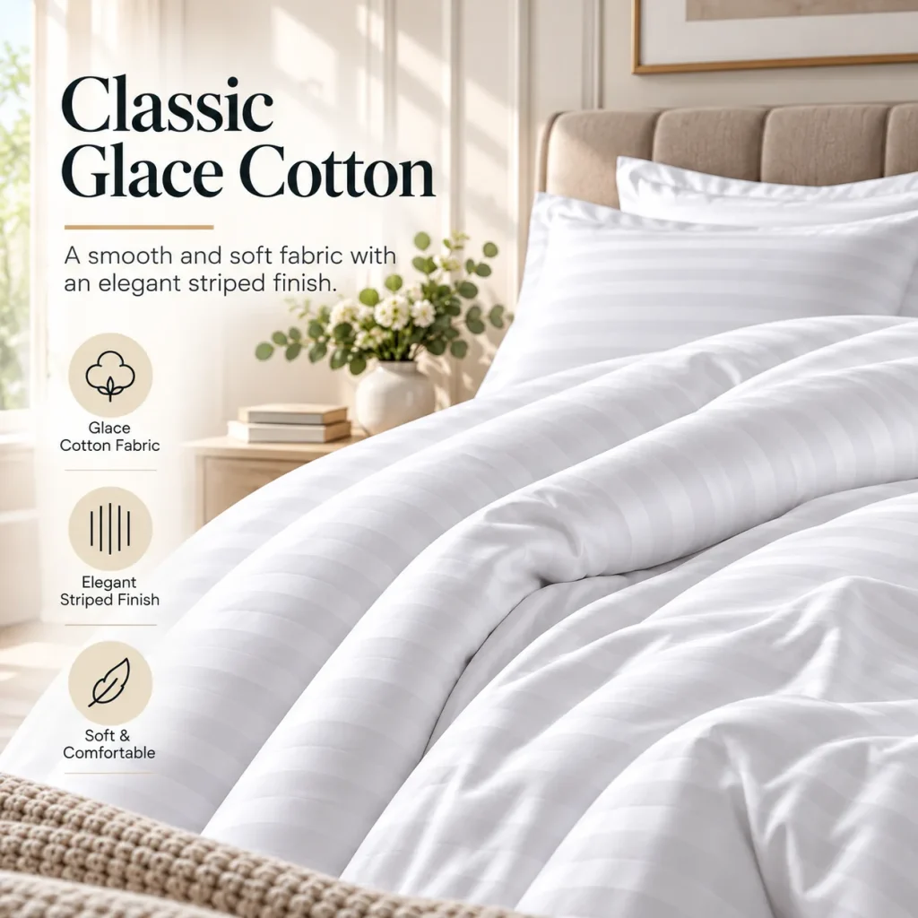 Sofrito Duvet / Comforter Cover Glace Cotton Striped - White for Hotels & Bulk Use Sofrito Duvet / Comforter Cover Glace Cotton Striped - White duvet cover