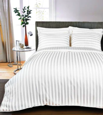 sofrito cotton duvet cover stripes white