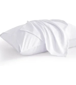 Sofrito Pillow Cover 300 TC Plain Percale Cotton Blend – White