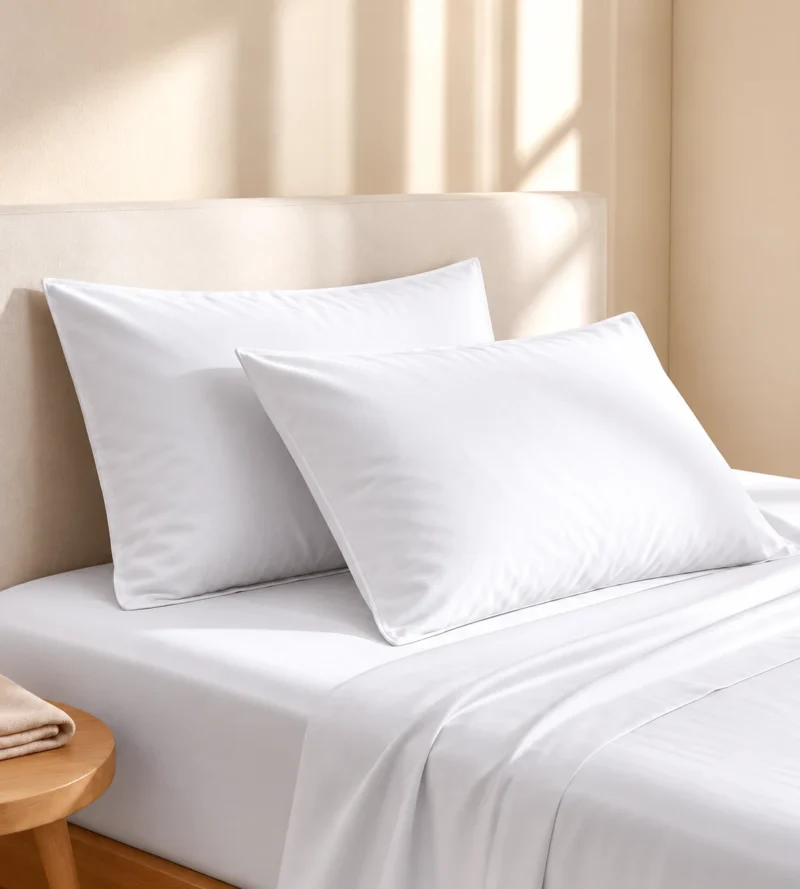 Sofrito 100% Cotton Pillow Cover sateen finish Sofrito 100% Cotton Pillow Cover - Sateen Finish - Plain - White pillow cover