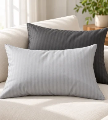 Sofrito 100% Cotton Pillow cover - 500 TC Striped | Anti Pilling Processed Fabric