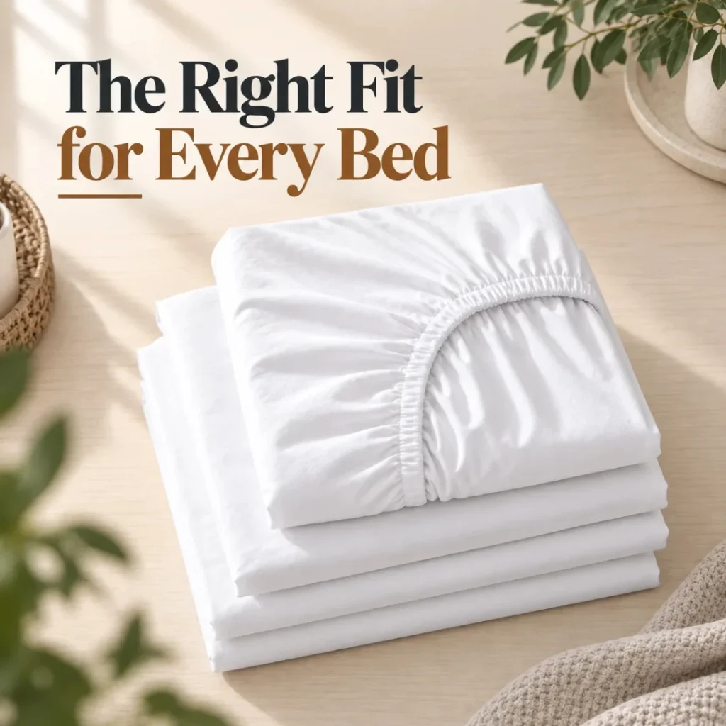 Sofrito Fitted Bedsheet 300 TC Plain Percale Cotton Blend - White | 12 - Months Guarantee | Hotel Premium with Easy Care | Fitted bedsheet