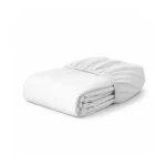 Sofrito Fitted Bedsheet 300 TC Plain Percale Cotton Blend – White