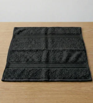 Sofrito 100% Cotton Terry Face Towel | Divine Black