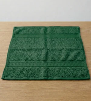 Sofrito 100% Cotton Terry Face Towel | Divine Emerald Green