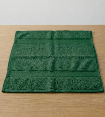 Sofrito 100% Cotton Terry Face Towel | Divine Emerald Green