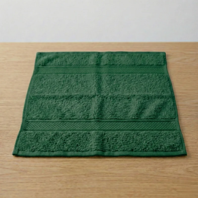 Sofrito 100% Cotton Terry Face Towel | Divine Emerald Green