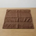 Sofrito 100% Cotton Terry Face Towel | Divine Brown