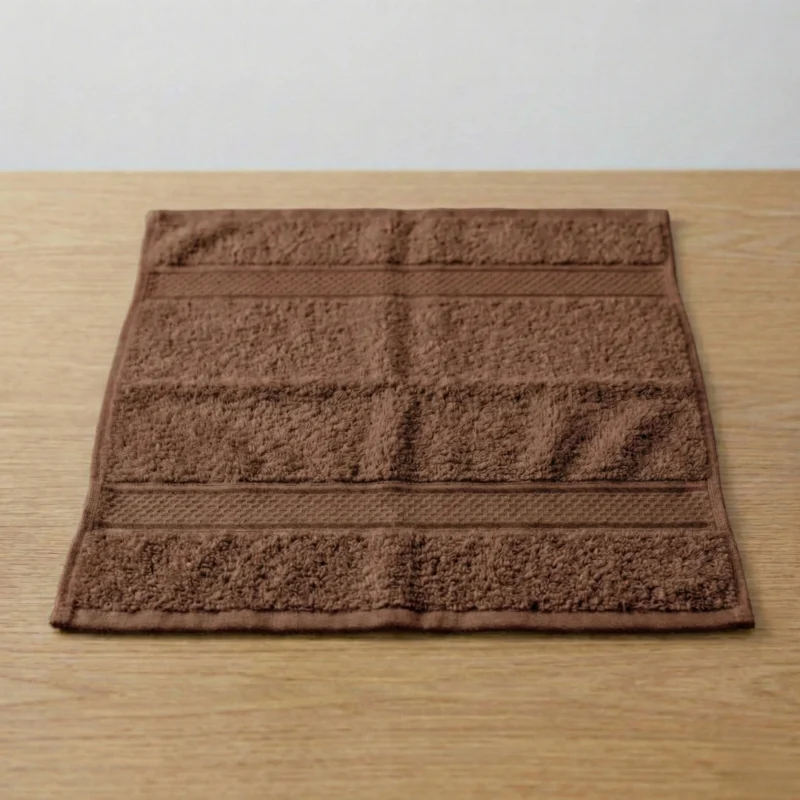 Sofrito 100% Cotton Terry Face Towel | Divine Brown