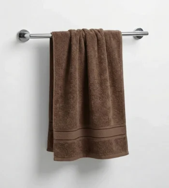 Sofrito 100% Cotton Terry Bath Towel | Divine Brown