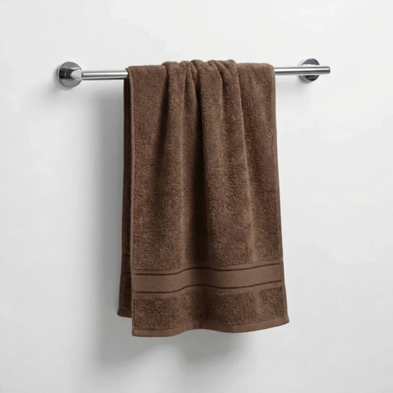 Sofrito 100% Cotton Terry Bath Towel | Divine Brown