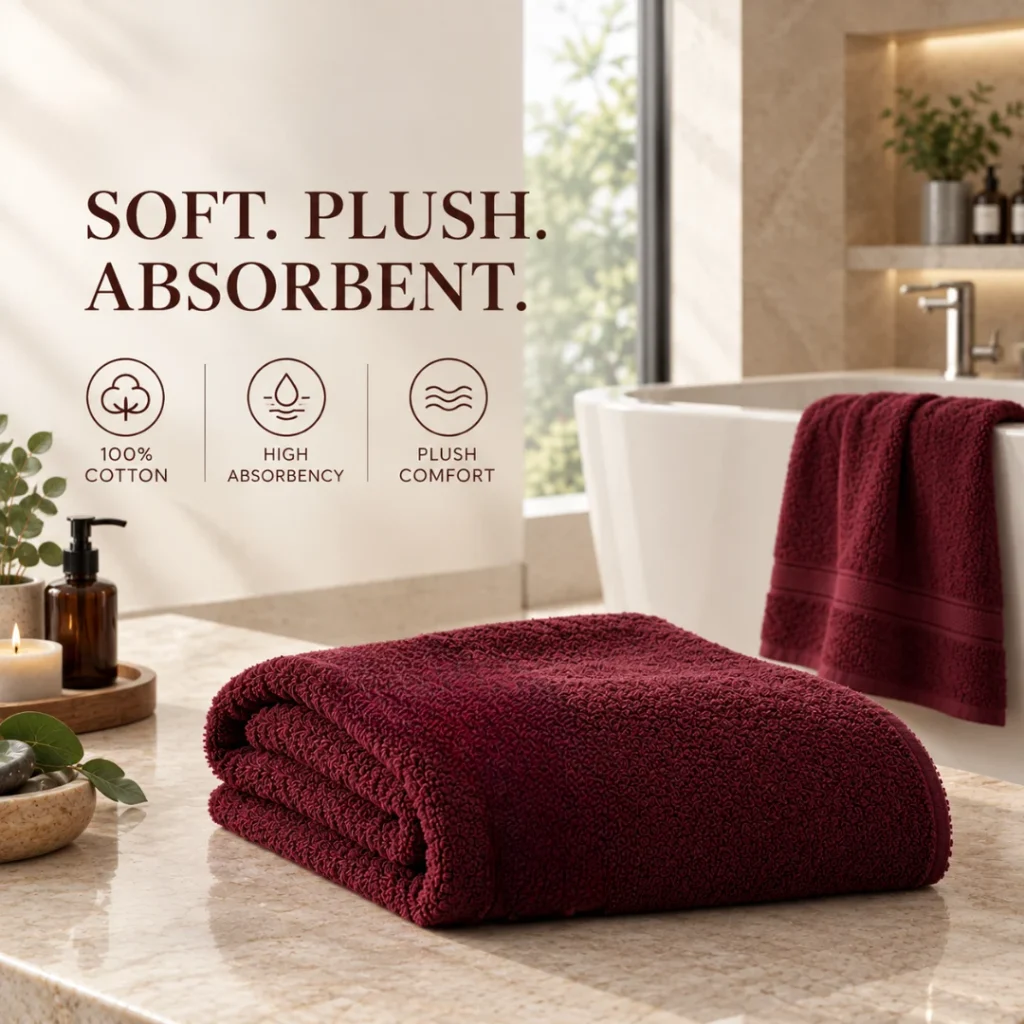 Sofrito 100% Cotton Terry Bath Towel | Divine Series, Spa Quality | 630 GMS Highly Absorbent | for Hotels & Bulk Use Sofrito 100% Cotton Terry Bath Towel | Divine Series, Spa Quality | 630 GMS Highly Absorbent | Terry Bath Towel