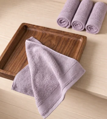 Sofrito 100% Cotton Terry Face Towel | Divine Series, Spa Quality | French Lilac