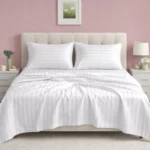 sofrito flat bedsheet stripe white