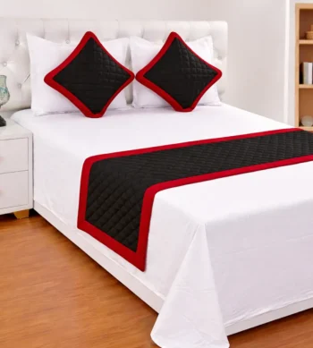 Sofrito Crush Fabric Bed Runner BlackRed