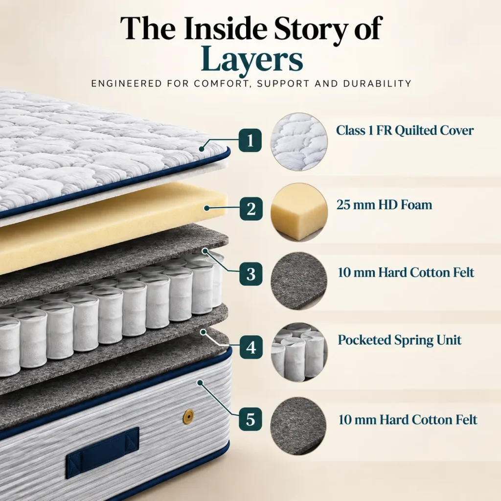Sofrito Hotel Box Top Spring Mattress | 8 Years Warranty Spring Mattress