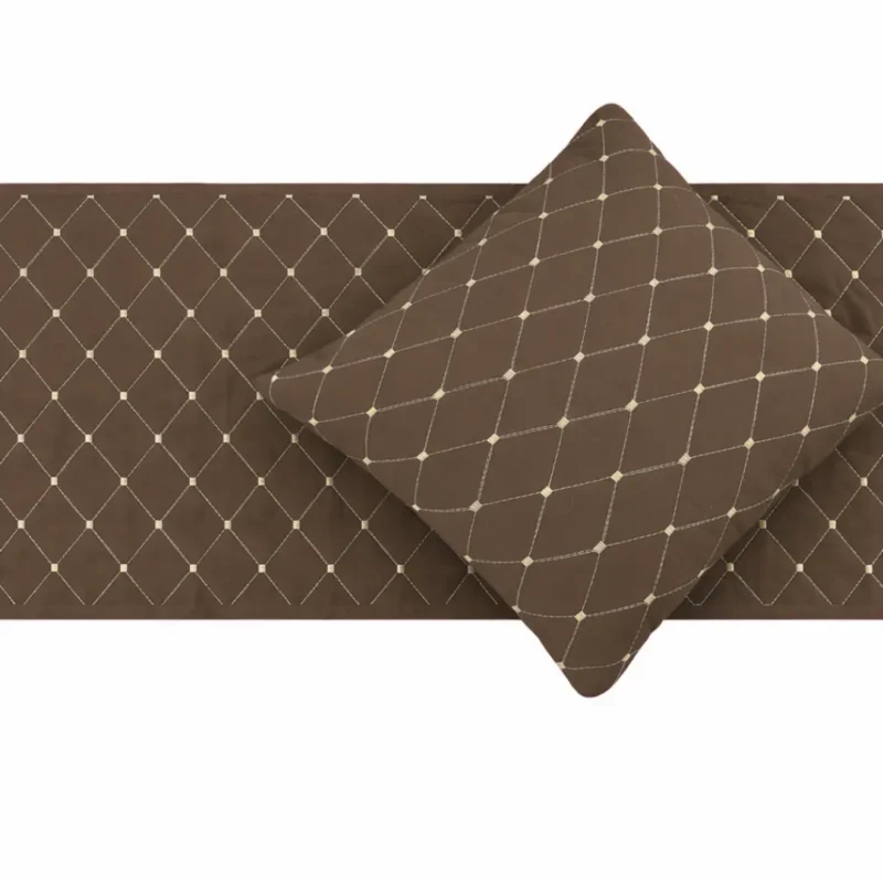 sofrito quilted bed runner Coffee Brown
