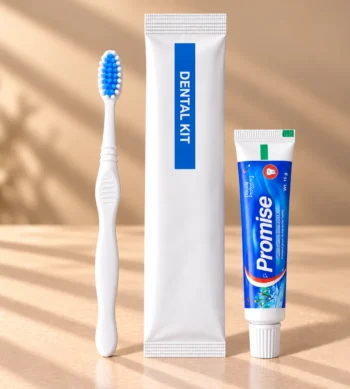 Hotel Dental Kit – Dabur Promise Toothpaste and Toothbrush - Signature Wrap