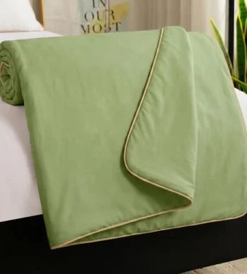 Sofrito Dohar / Summer Blanket Microfiber 300 TC Plain Ultrasoft | Golden Piping