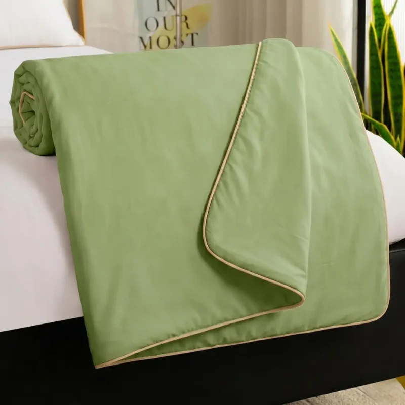 Sofrito Dohar / Summer Blanket Microfiber 300 TC Plain Ultrasoft | Golden Piping