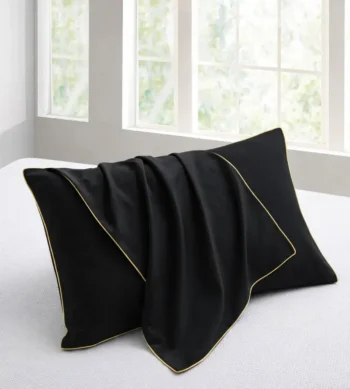 Sofrito Pillow Cover Microfiber 300 TC Plain Ultrasoft | Golden Piping