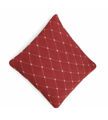 sofrito quilted cushion cover crimson red