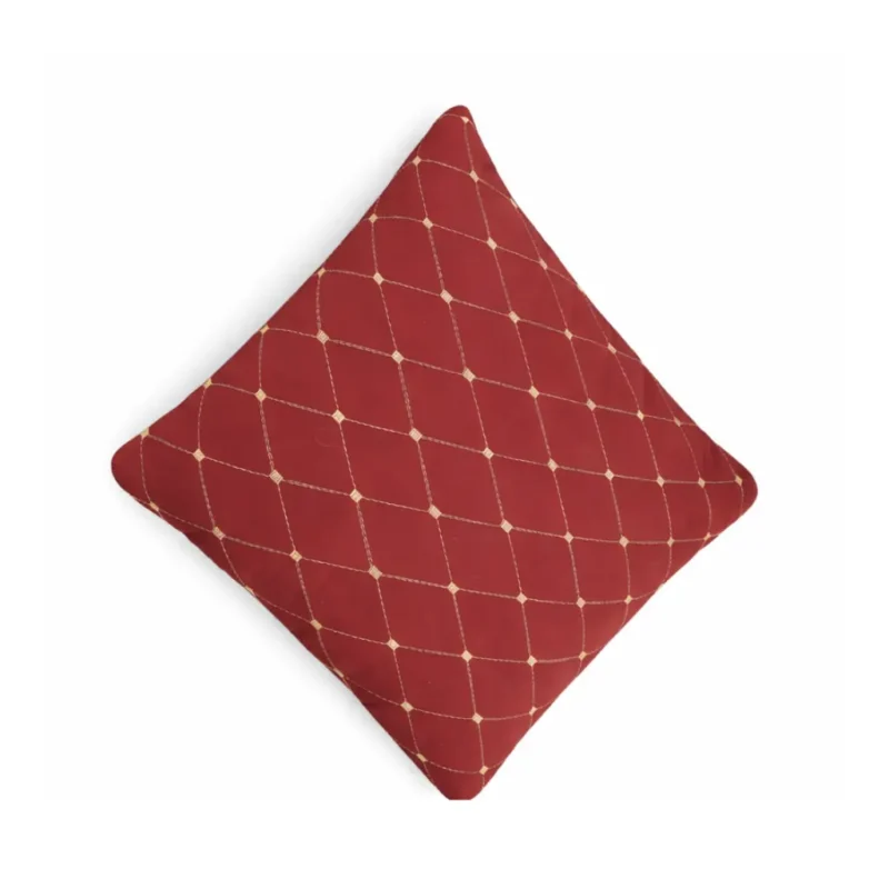 sofrito quilted cushion cover crimson red