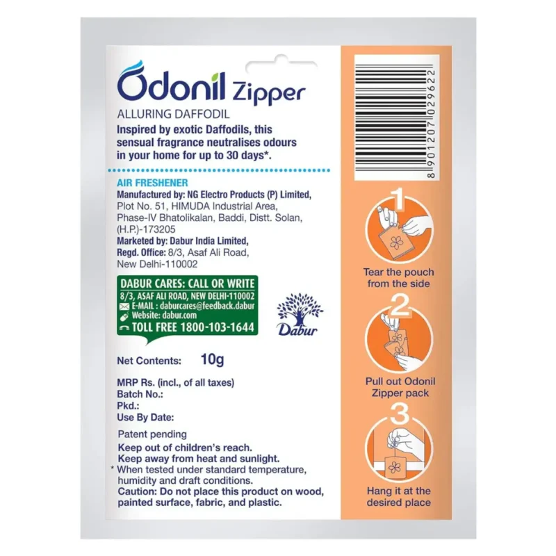 Odonil Bathroom Air Freshener Zipper Alluring Daffodil