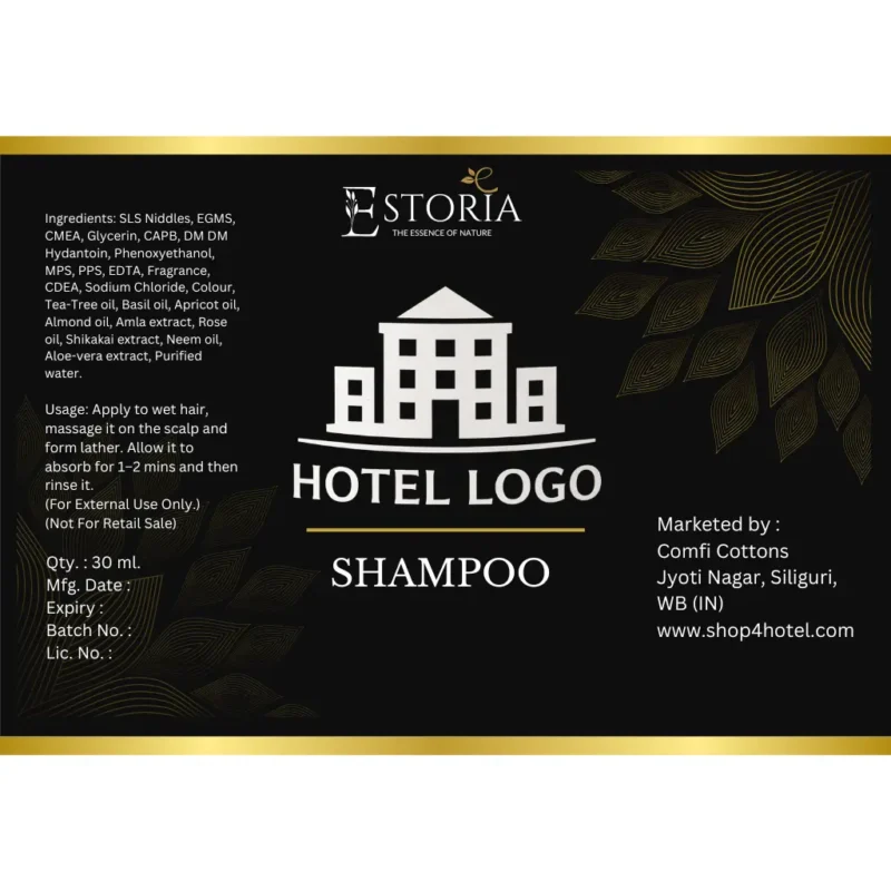 estoria shampoo 30ml branding