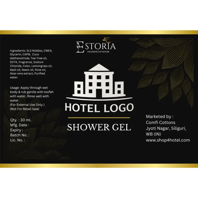 estoria shower gel 30ml branding