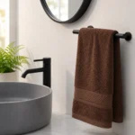 100% Cotton Hand Towel Brown Color 100% Cotton Hand Towel Brown Color