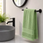 100% Cotton Hand Towel Pastel Green