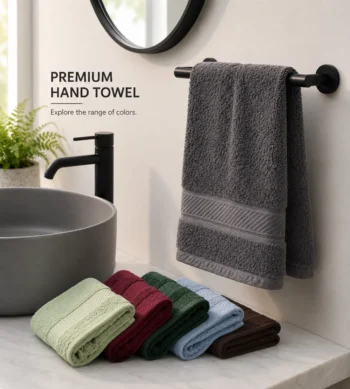 Sofrito 100% Cotton Terry Hand Towel | Divine Series, Spa Quality | Highly Absorbent |