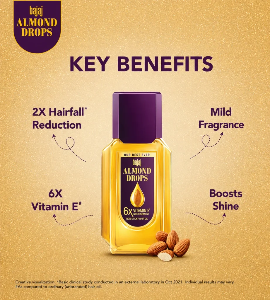 Bajaj Almond Drops Hair Oil - Travel Friendly Bottle for Hotels & Bulk Use Bajaj Almond Drops Hair Oil - Travel Friendly Bottle Bajaj Almond Drops Hair Oil - Travel Friendly Bottle
