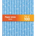 Biodegradable Paper Straws | Eco-Friendly Disposable Drinking Straws | 8 mm, 100 Count