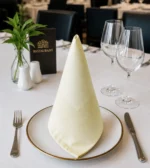 SATIN BAND TABLE NAPKIN IVORY