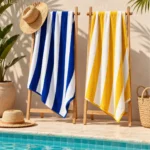 Sofrito 100% Cotton Cabana Stripe Pool Towels / Large Beach Towels / Bath Sheets | Divine Series | Highly Absorbent |