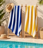 Sofrito 100% Cotton Cabana Stripe Pool Towels / Large Beach Towels / Bath Sheets | Divine Series | Highly Absorbent |